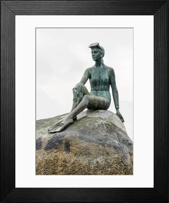 Framed Print : The 'Girl in a Wetsuit' sculpture by Elek Imredy (1972), Stanley Park, Vancouver, BC, Canada Framed Print : The 'Girl in a Wetsuit' sculpture by Elek Imredy (1972), Stanley Park, Vancouver, BC, Canada