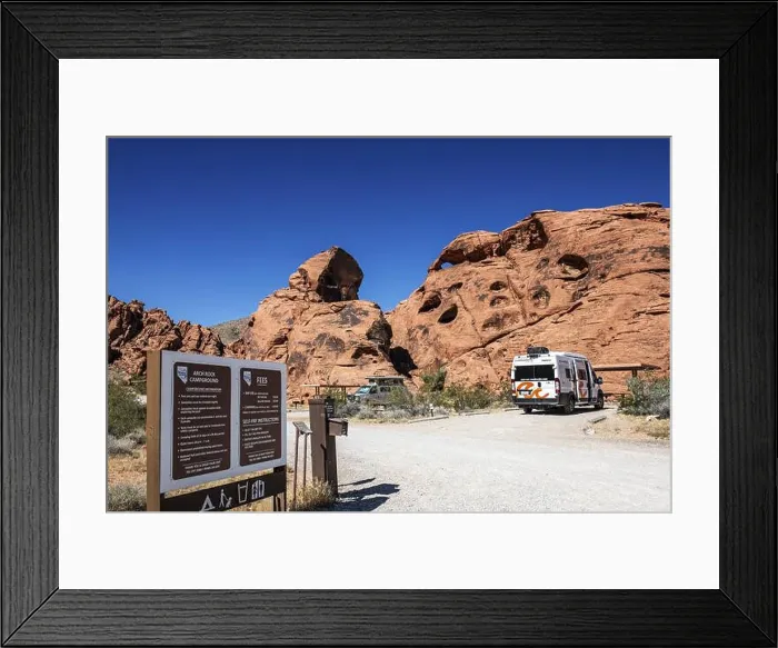 Framed Print : Motorhome at Atlatl Rock Campground, Valley of Fire State Park, Nevada, USA, North America Framed Print : Motorhome at Atlatl Rock Campground, Valley of Fire State Park, Nevada, USA, North America