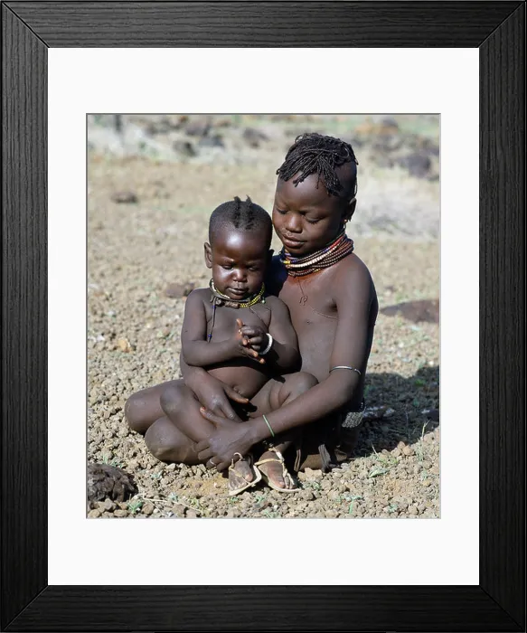 Framed Print : Kenya, Turkana, Sirima. Childhood is brief in nomadic communities