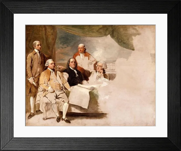 Framed Print : Treaty of Paris by Benjamin West 1783 Framed Print : Treaty of Paris by Benjamin West 1783