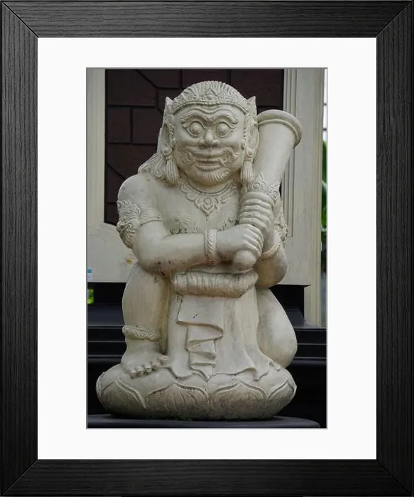 Framed Print : Retjo pentung statue. Reco pentung (Dwarapala) is a statue shaped like an astral creature Framed Print : Retjo pentung statue. Reco pentung (Dwarapala) is a statue shaped like an astral creature