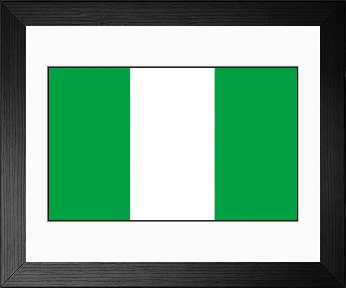 Framed Print : Fahne: Nigeria / flag: Nigeria Framed Print : Fahne: Nigeria / flag: Nigeria