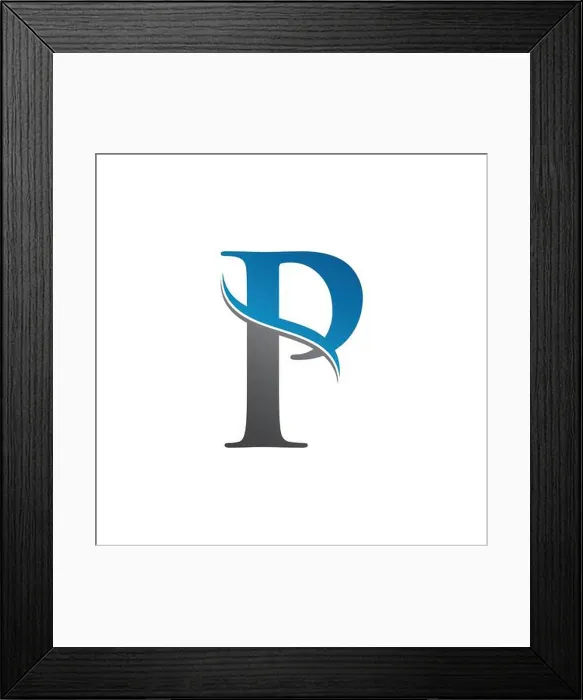 Framed Print : Initial Letter P Logo With Creative Modern Business Typography Vector Template Framed Print : Initial Letter P Logo With Creative Modern Business Typography Vector Template
