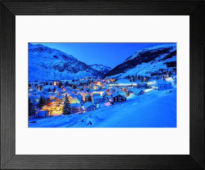 Framed Print : Andermatt village in swiss Alps mountains Framed Print : Andermatt village in swiss Alps mountains