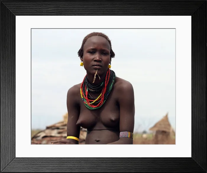 Framed Print : Africa Ethiopia Omo Valley Daasanach tribe woman Framed Print : Africa Ethiopia Omo Valley Daasanach tribe woman