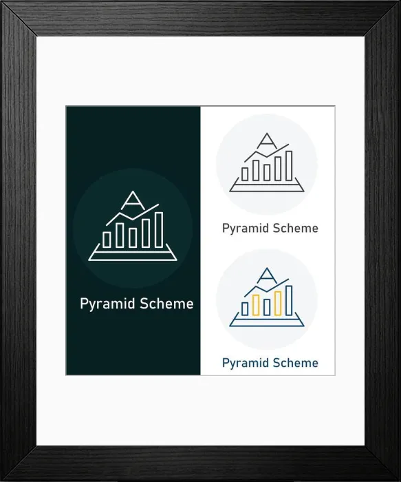 Framed Print : Pyramid Scheme Vector Illustration Icon Design Framed Print : Pyramid Scheme Vector Illustration Icon Design