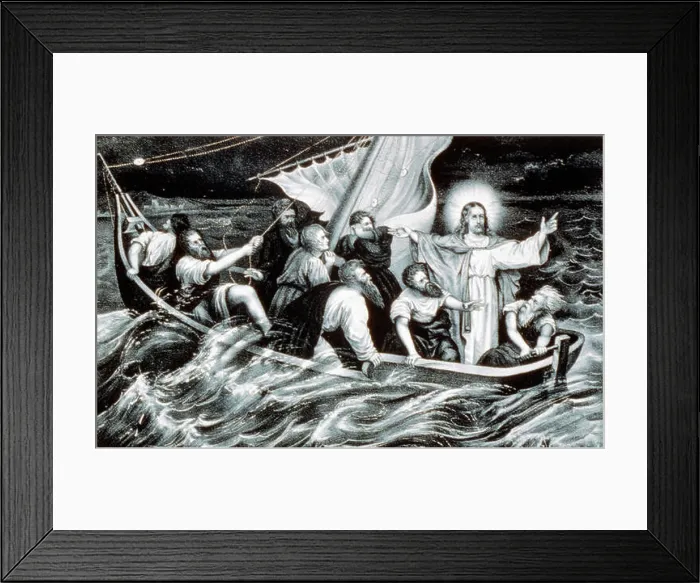 Framed Print : Jesus Christ stilling the tempest Framed Print : Jesus Christ stilling the tempest