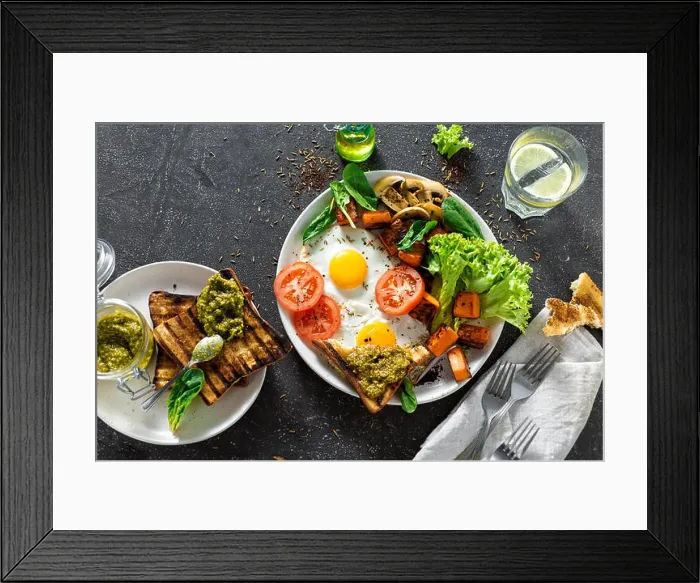 Framed Print : Healthy breakfast table concept Framed Print : Healthy breakfast table concept