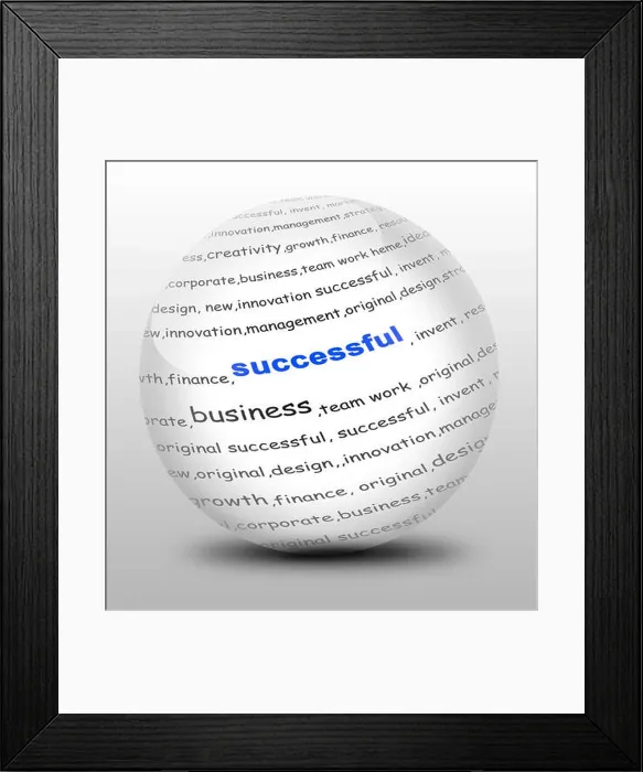 Framed Print : Illustration ball with inscription Framed Print : Illustration ball with inscription