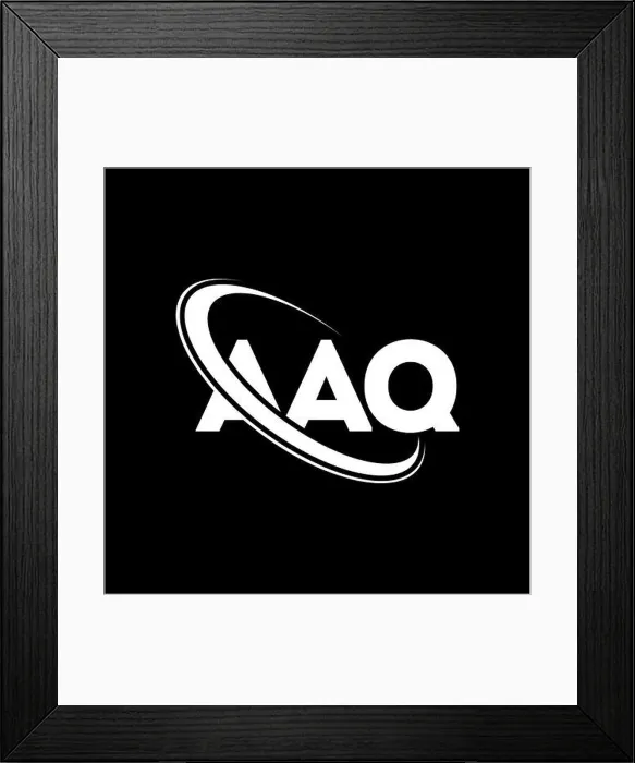 Framed Print : AAQ logo. AAQ letter. AAQ letter logo design Framed Print : AAQ logo. AAQ letter. AAQ letter logo design