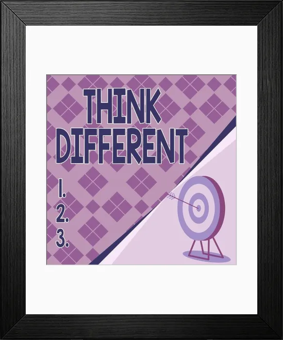Framed Print : Writing displaying text Think Different Framed Print : Writing displaying text Think Different