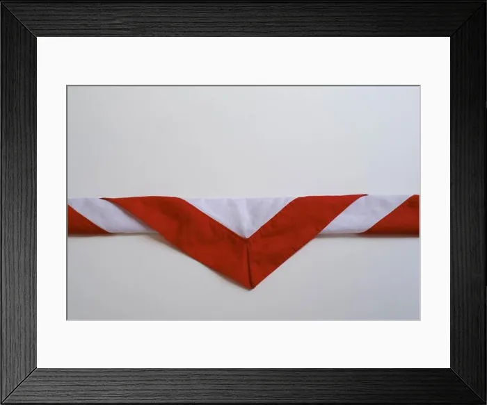 Framed Print : The triangular-shaped scarf that is worn as part of the uniform in the Indonesian Scout Movement Pramuka has red Framed Print : The triangular-shaped scarf that is worn as part of the uniform in the Indonesian Scout Movement Pramuka has red