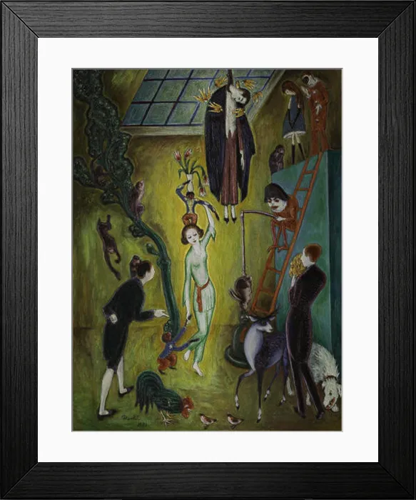 Framed Print : 446 Nils Dardel - Visit hos excentrisk dam Framed Print : 446 Nils Dardel - Visit hos excentrisk dam