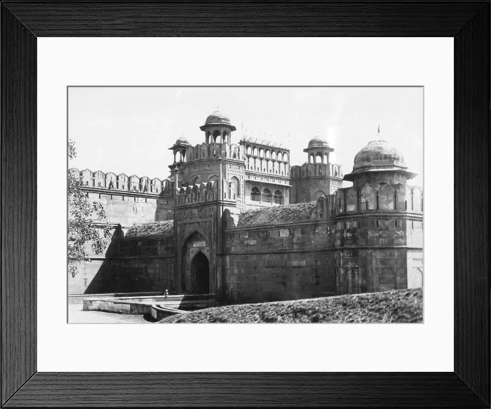 Framed Print : Red Fort Delhi Gate, old vintage 1900s picture, Delhi, India, Asia, 1913 Framed Print : Red Fort Delhi Gate, old vintage 1900s picture, Delhi, India, Asia, 1913