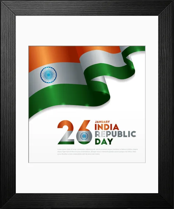 Framed Print : Illustration of Happy Indian Republic day celebration poster or banner background Framed Print : Illustration of Happy Indian Republic day celebration poster or banner background