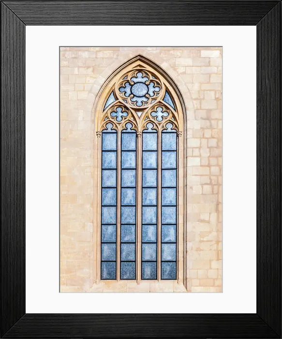Framed Print : Ornamented window of a cathedral in gothic style Framed Print : Ornamented window of a cathedral in gothic style