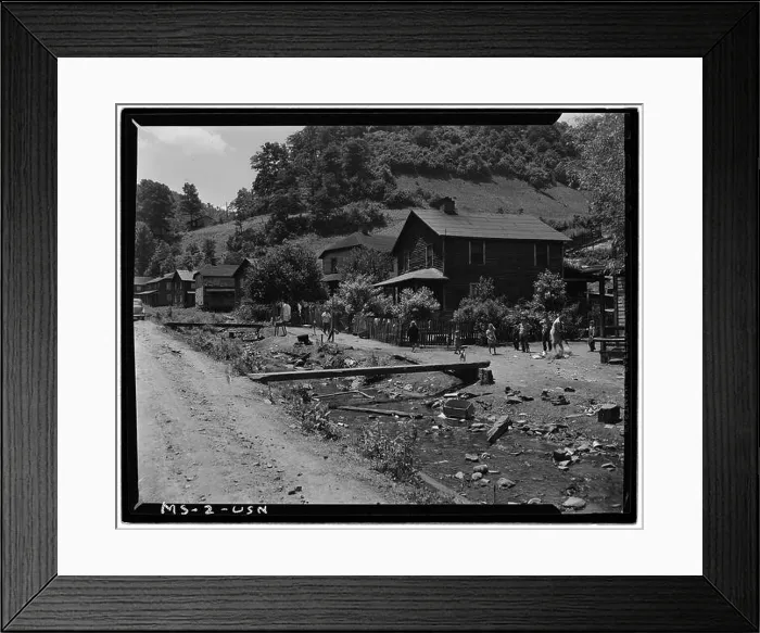 Framed Print : This photograph provides a general view of the Upper Station at the Weeksbury Mining Camp in Weeksbury Framed Print : This photograph provides a general view of the Upper Station at the Weeksbury Mining Camp in Weeksbury