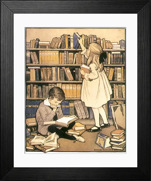 Framed Print : Children Reading Framed Print : Children Reading