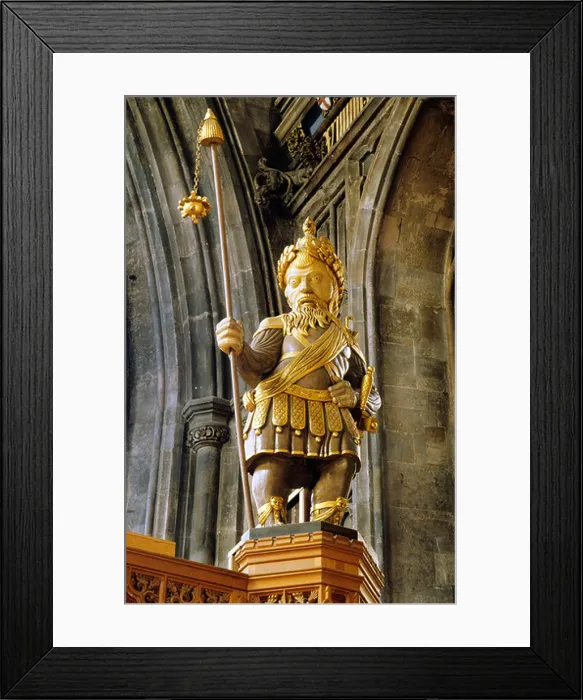 Framed Print : Gog Magog statuette statue gilt gilded figure The Guildhall London England UK Framed Print : Gog Magog statuette statue gilt gilded figure The Guildhall London England UK