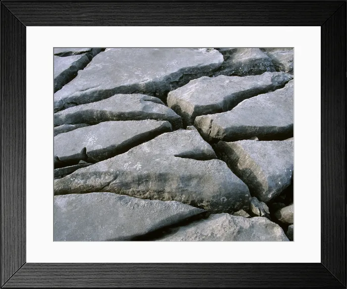Framed Print : Clints and grikes in limestone pavement The Burren County Clare Republic of Ireland Framed Print : Clints and grikes in limestone pavement The Burren County Clare Republic of Ireland
