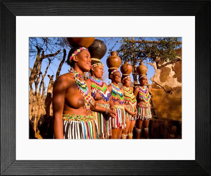Framed Print : Zulu tribes women dancing in traditional clothing Shakaland Zululand KwaZulu-Natal South Africa Framed Print : Zulu tribes women dancing in traditional clothing Shakaland Zululand KwaZulu-Natal South Africa