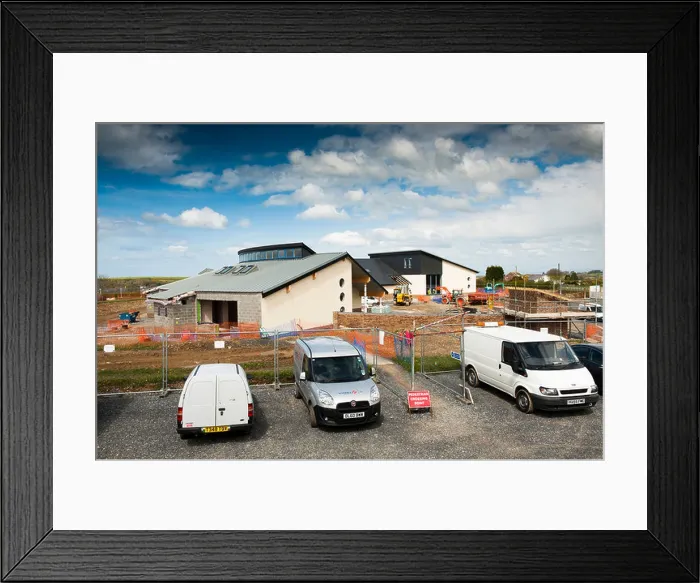 Framed Print : Building the new Ysgol T Llew Jones, Brynhoffnant, Ceredigion Wales UK Framed Print : Building the new Ysgol T Llew Jones, Brynhoffnant, Ceredigion Wales UK