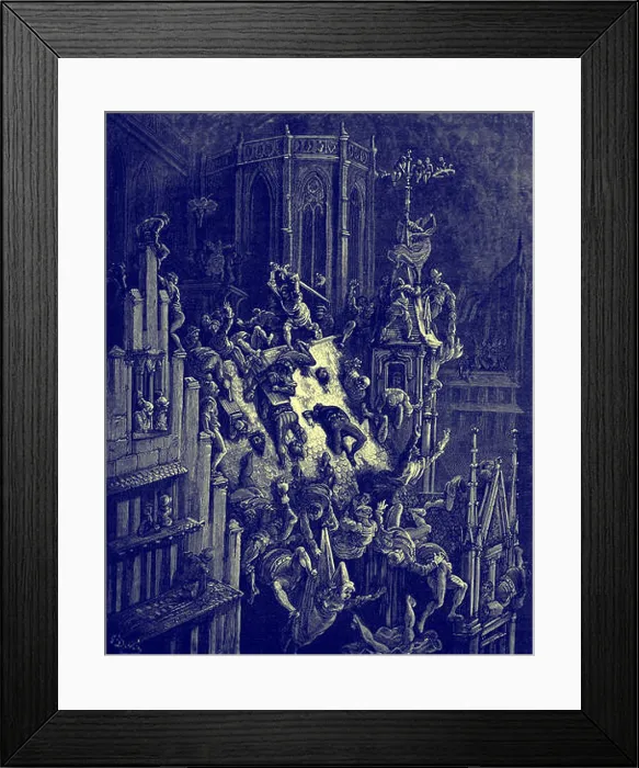 Framed Print : Orlando Furioso by Ludovico Ariosto, illustrator Gustave Doré (1832-1883) Rodomont slays people in Paris. Canto Framed Print : Orlando Furioso by Ludovico Ariosto, illustrator Gustave Doré (1832-1883) Rodomont slays people in Paris. Canto