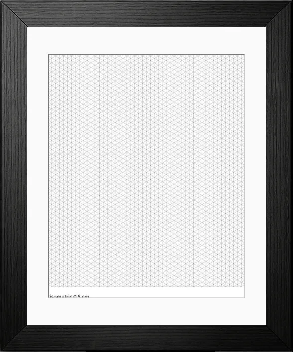Framed Print : Graph Paper isometric half centimeter squares printable template A4 notebook format Framed Print : Graph Paper isometric half centimeter squares printable template A4 notebook format