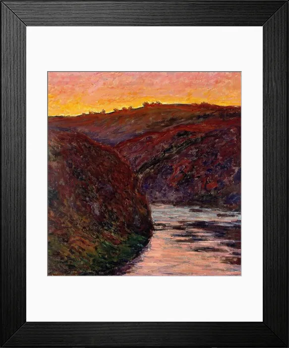 Framed Print : Claude Monet - Valley Creuse Sunset 1889 Framed Print : Claude Monet - Valley Creuse Sunset 1889