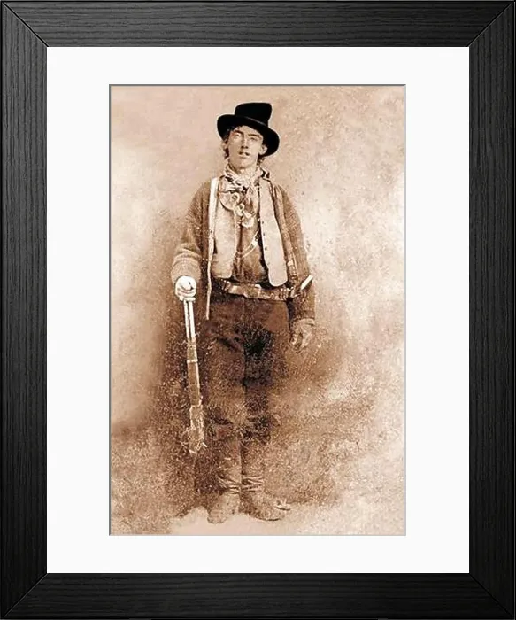 Framed Print : Billy the Kid - Vintage photograph from the Old West Framed Print : Billy the Kid - Vintage photograph from the Old West