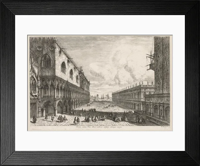 Framed Print : Views of Venice: The Piazzetta, 1741. Michele Marieschi (Italian, 1710-1743). Etching Framed Print : Views of Venice: The Piazzetta, 1741. Michele Marieschi (Italian, 1710-1743). Etching