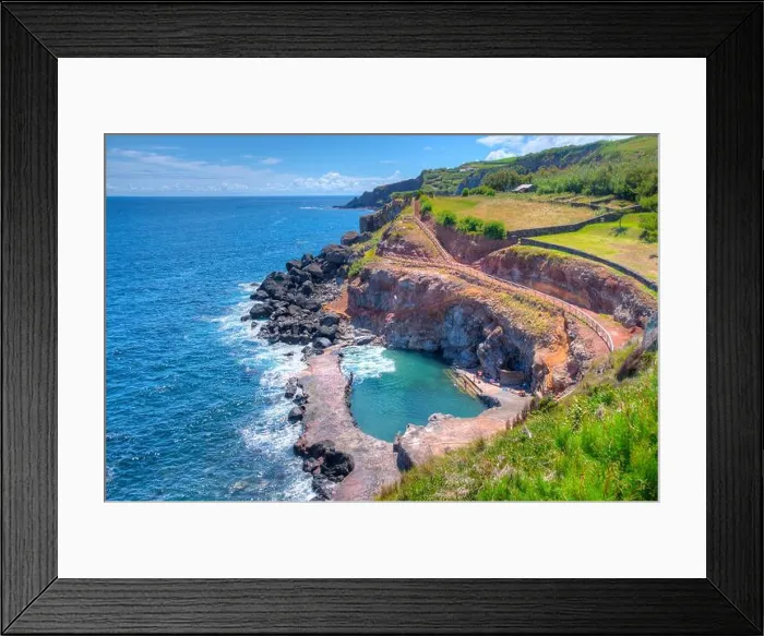 Framed Print : Pontinha do Topo natural pool at Sao Jorge island at the Azores, Portugal Framed Print : Pontinha do Topo natural pool at Sao Jorge island at the Azores, Portugal