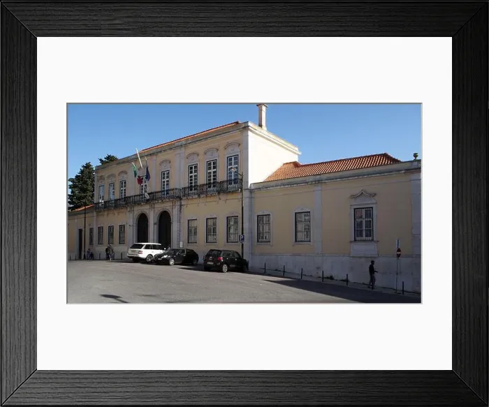 Framed Print : Embassy of Italy, at Largo Conde Pombeiro 6, former Count of Azarujinha Palace, Lisbon, Portugal Framed Print : Embassy of Italy, at Largo Conde Pombeiro 6, former Count of Azarujinha Palace, Lisbon, Portugal