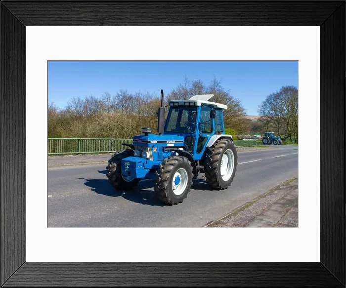 Framed Print : Ford 7810 Blue farm ractor in Chorley Lancashire Framed Print : Ford 7810 Blue farm ractor in Chorley Lancashire