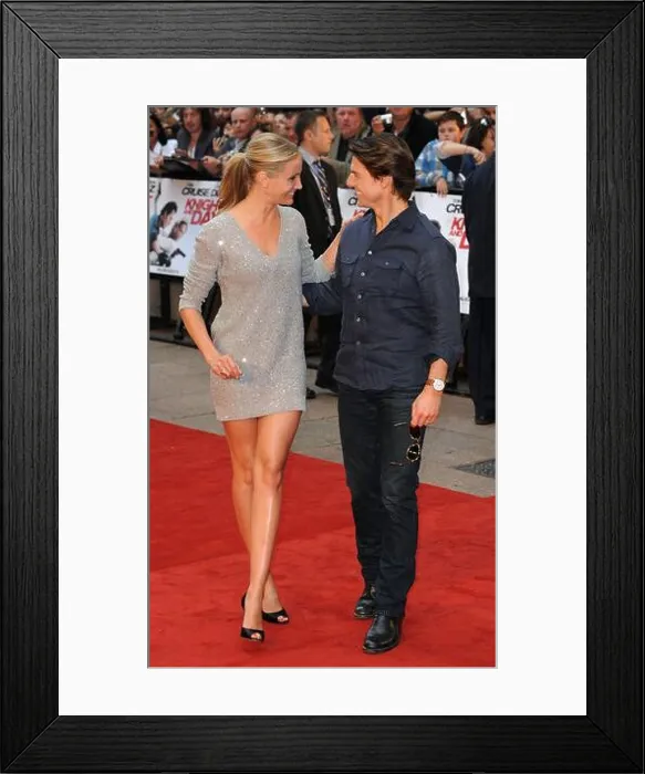 Framed Print : Cameron Diaz and Tom Cruise arrive at the UK Premiere of Knight and Day held at The Odeon Cinema in Leicester Square Framed Print : Cameron Diaz and Tom Cruise arrive at the UK Premiere of Knight and Day held at The Odeon Cinema in Leicester Square