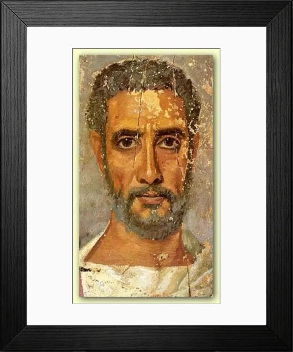 Framed Print : The Fayum-57 is an ancient Egyptian portrait from the Fayum region Framed Print : The Fayum-57 is an ancient Egyptian portrait from the Fayum region