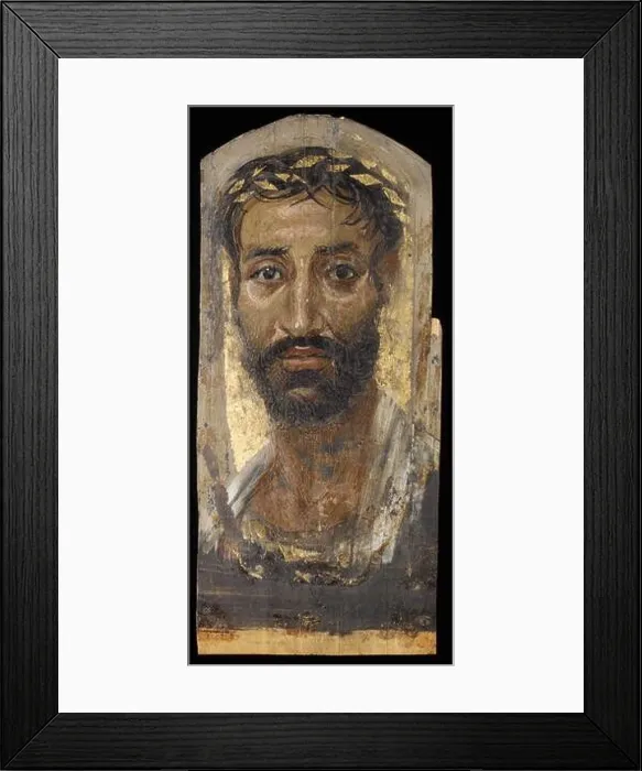Framed Print : Portrait of a Thin-faced Man 170 by Fayum portrait