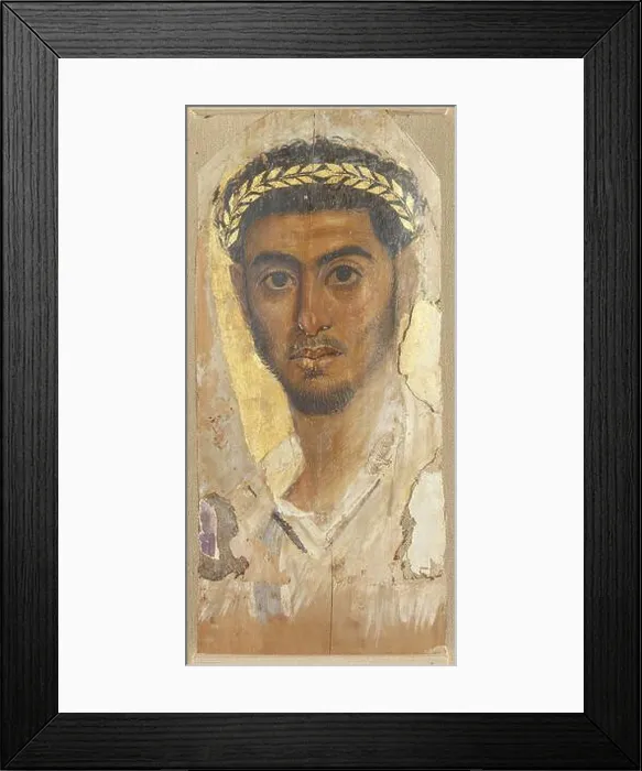 Framed Print : Mummy Portrait of a Man, Wood, Common cypress - Cupressus Sempervirens Framed Print : Mummy Portrait of a Man, Wood, Common cypress - Cupressus Sempervirens