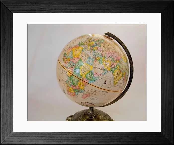 Framed Print : World Globe Globe Earth World Map of the World geography Framed Print : World Globe Globe Earth World Map of the World geography
