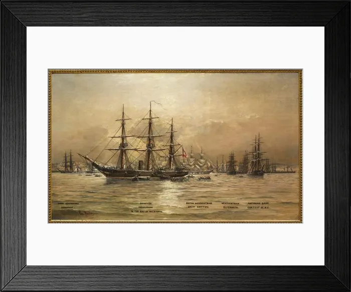 Framed Print : Oil painting of the CSS Shenandoah by Christian Poulsen, circa 1865 Framed Print : Oil painting of the CSS Shenandoah by Christian Poulsen, circa 1865