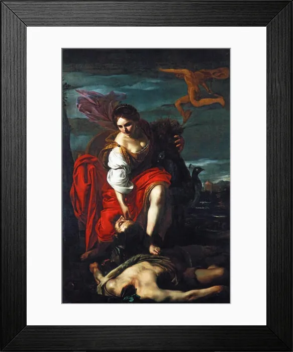 Framed Print : Italiano: Giunone mette gli occhi di Argo nella coda del pavone Framed Print : Italiano: Giunone mette gli occhi di Argo nella coda del pavone