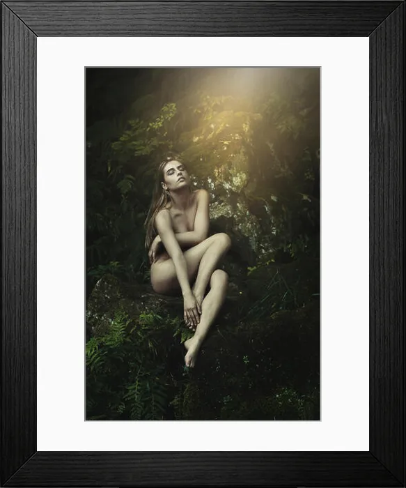 Framed Print : Forest dryad looking for inspiration. Fantasy and myth Framed Print : Forest dryad looking for inspiration. Fantasy and myth
