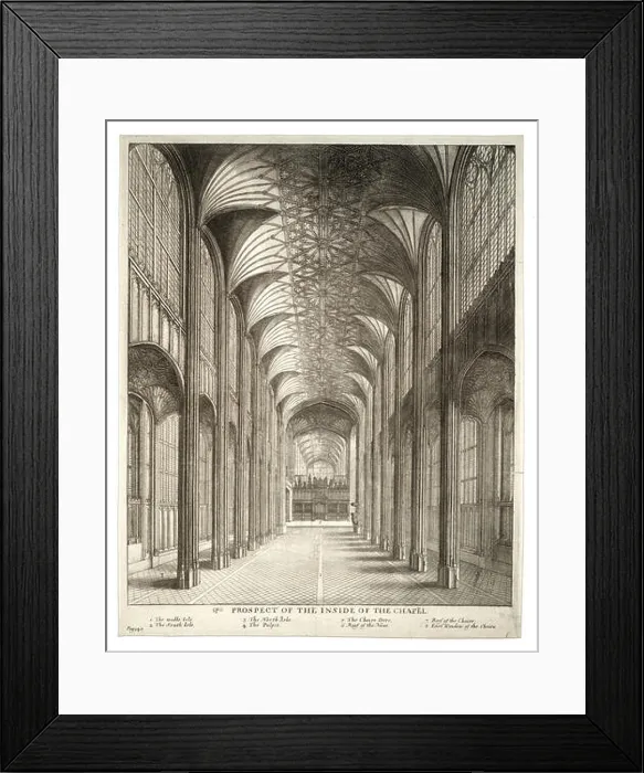 Framed Print : Wenceslas Hollar - Windsor. St George's Chapel. Nave (State 2) Framed Print : Wenceslas Hollar - Windsor. St George's Chapel. Nave (State 2)