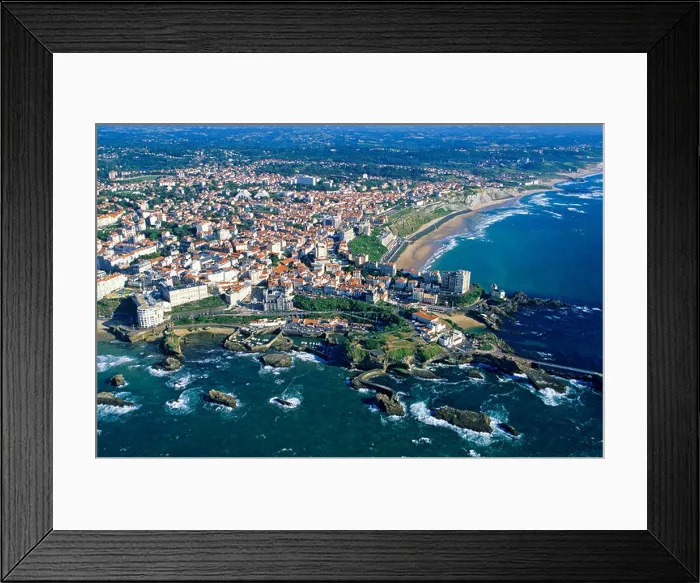 Framed Print : France, Pyrenees Atlantiques, Biarritz (aerial view) Framed Print : France, Pyrenees Atlantiques, Biarritz (aerial view)