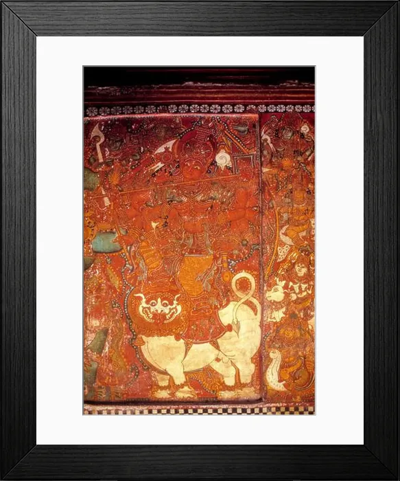 Framed Print : 400 years old murals in Panayannarkavu Kavu Bhagavathi temple at Parumala near Mannar, Kerala, South India, India, Asia Framed Print : 400 years old murals in Panayannarkavu Kavu Bhagavathi temple at Parumala near Mannar, Kerala, South India, India, Asia