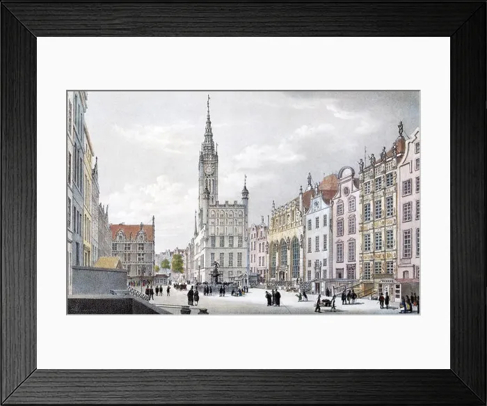 Framed Print : View of Gdansk, Long Market square Framed Print : View of Gdansk, Long Market square
