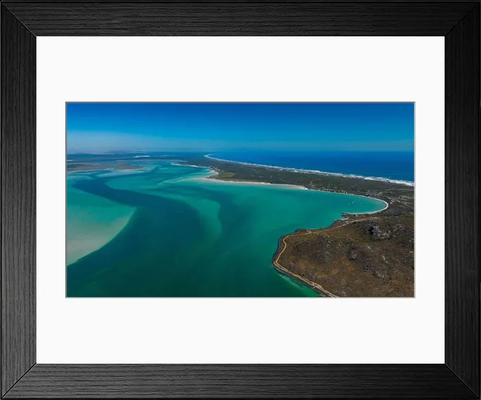 Framed Print : Aerial of the Langebaan Lagoon Marine Protected Area Framed Print : Aerial of the Langebaan Lagoon Marine Protected Area