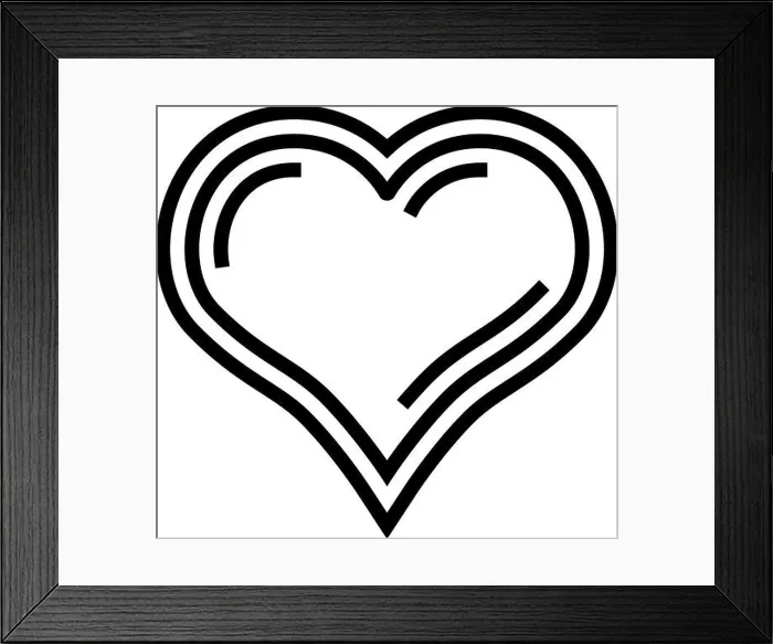Framed Print : heart slot game line icon vector illustration Framed Print : heart slot game line icon vector illustration