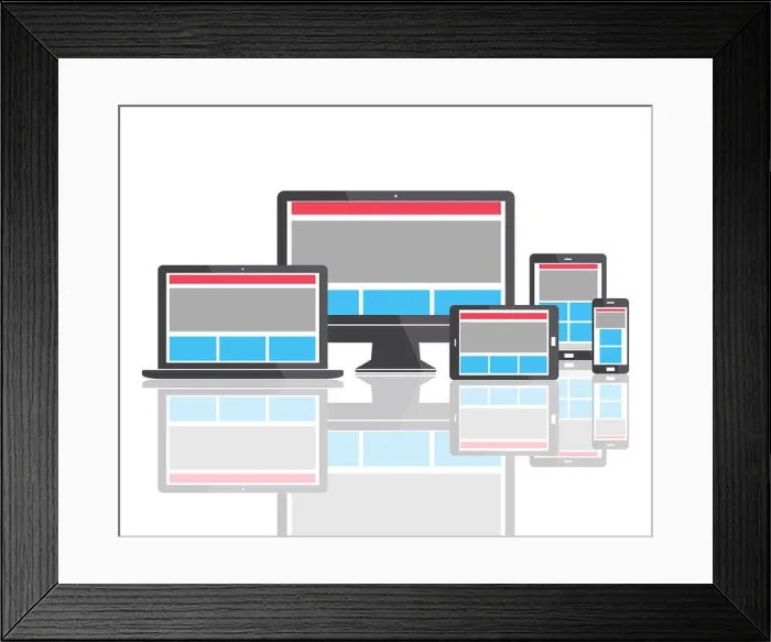 Framed Print : Web Design Template Copy Space Concept Framed Print : Web Design Template Copy Space Concept