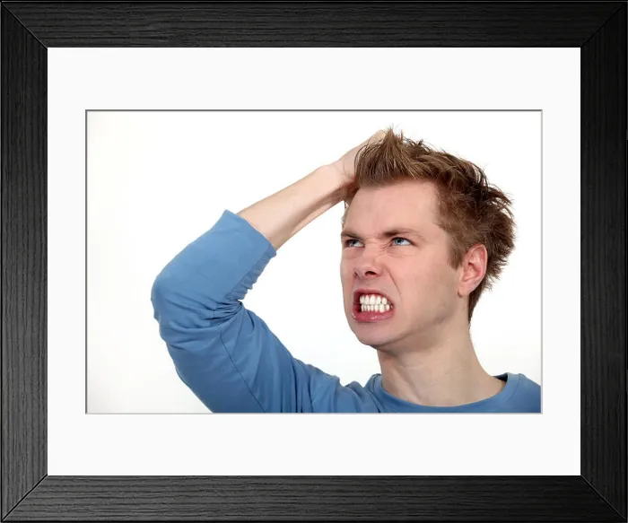 Framed Print : Angry man shouting Framed Print : Angry man shouting